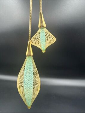 Gold and Nylon Adjustable Lariat Necklace